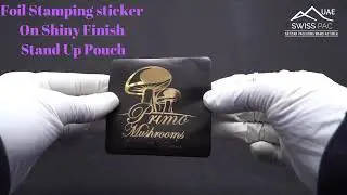 Foil Stamping sticker On Shiny Finish Stand Up Pouch | SwissPac UAE