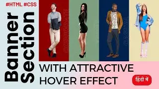 Hero Section HTML CSS | Best Hover Effect | Hover Effects HTML CSS | Banner Section with HTML CSS
