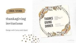 Easy DIY Thanksgiving card |  Canva tutorial for beginners