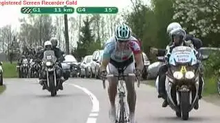 Philippe Gilbert Attacks on Bosberg - Ronde Van Vlaanderen 2011