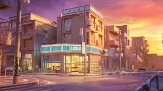 Re-Lit Scene Cartoon Street by 一七Gold | Lighting Course Student Work 魔灯高级灯光班学员作品 in UE5