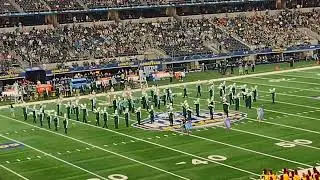 Tulane Green Wave Marching Band halftime 2023 Cotton Bowl field view 1/2/23