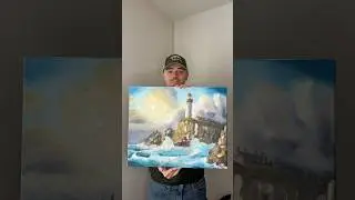 Lighthouse Painting #shorts #lighthouse #art #painting