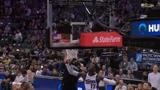 A wild putback slam by Donte DiVincenzo over Schroder gets Anthony Edwards hyped