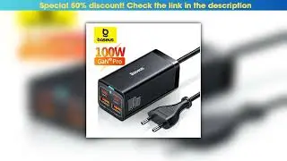 Editor&rsquo;s Choice Baseus GaN3 100/ 65W Desktop Charger Quick Charge QC 3.04.0 USB C Type C Phone Char