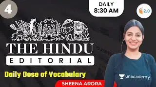 Daily dose of Vocabulary | By Sheena Arora | For All Competitive Exams | Day 4