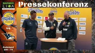 Pressekonferenz nach dem Spiel gegen die Rostock Seawolves
