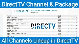 DirectTV Channel List 2022 | DirectTV Package and Channels Lineup | DirectTV Channel Number List