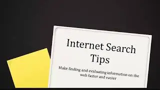 Research 101: Internet Search Tips