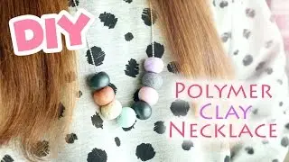 DIY Easy Bead Necklace│Polymer Clay FIMO Tutorial