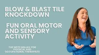 Blow & Blast Tile Knockdown / Fun Oral Motor and Sensory Activity for Pediatric OT, PT, and SLP