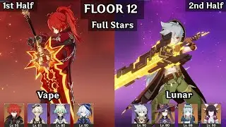 Diluc Vape + Razor Taser | 6.3/6.4 Spiral Abyss Floor 12 9 Stars | Genshin Impact