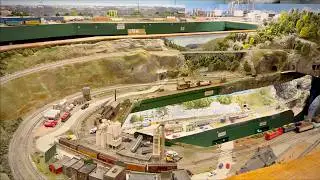MASSIVE HO Scale Model Train Layout Chesapeake Bay and Western