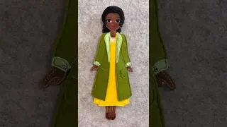 Princess Tiana feltdoll dress up # shorts #feltdoll #dressup #tiana #frogprince #waitress