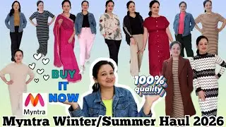 Myntra Winter/Summer Wear Haul 2026|Saree,Necklace,Trouser Co-ord Set, Midi Dress, Overcoat, Jackets
