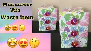 DIY soap box reuse// mini drawer diy// best out of waste//cardboard craft idea//miniature drawer