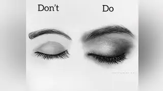 How to draw Realistic closed eye for beginners | Pencil drawing