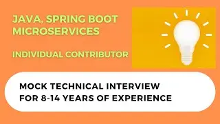 Individual Contributor | Java LIVE Interview | Mock Interview | Spring Boot | Microservices