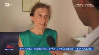 Sparano pallini alla prof, 9 in condotta - La Vita in Diretta 22/06/2023