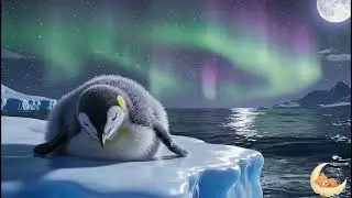 Sleepy Penguin & Northern Lights 🐧 Magical Winter Lullaby for Babies