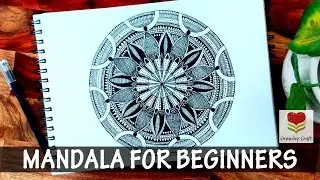 Best how to draw MANDALA ART for beginners I Step by step tutorial