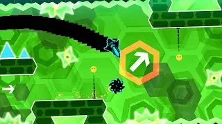 Hexagon Force Remake | &ldquo;Hexaria&rdquo; 100% (Medium Demon) by Puri1 [3 Coins] | Geometry Dash 2.2