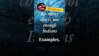 too many chiefs, not enough indians - Daily English Idioms