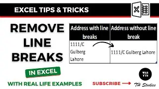 Remove line breaks in Excel with Formula | @thstudies