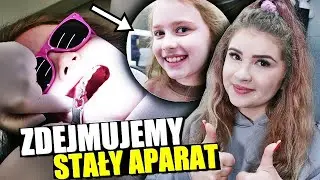 OLIWIA ZDEJMUJE STAŁY APARAT 💜 METAMORFOZA ZĘBÓW