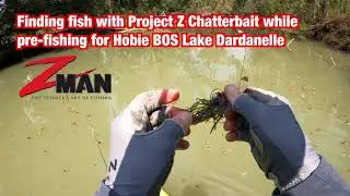 Using Z-MAN ProjectZ Chatterbait to find fish pre-fishing for Hobie BOS Lake Dardanelle tournament
