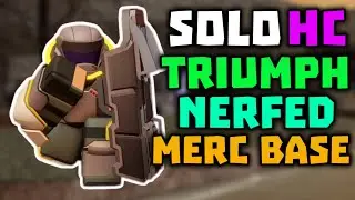 SOLO HARDCORE TRIUMPH WİTH NERFED MERCENARY BASE + EASY GUIDE | TDS Tower Defense Simulator