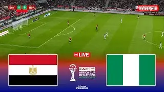 🔴LIVE : EGYPT vs NIGERIA - Africa Cup of Nations 2025 CAF Match | Pes 21 Simulation Gameplay