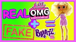 FAKE & REAL L.O.L. Surprise! O.M.G. Head with a BRATZ Body!! | Speedster Fashion Doll