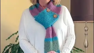 Pass Through Scarf with Magnetic Clasps for Optional Look  ~ Addi / Sentro