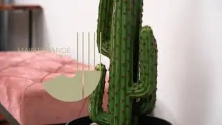 Simple Elements Faux Saguaro Cactus with Plastic Pot | Artificial Cactus Plant
