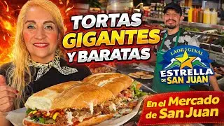 Probamos las TORTAS MÁS GRANDES y BARATAS del Mercado de San Juan | y de todo Michoacán 😱💥