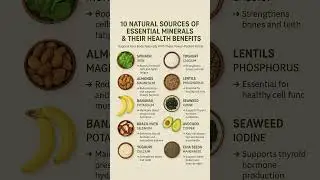 Top 10 Natural Sources of Essential Minerals #shorts  #ytshorts #shortsfeed #trending