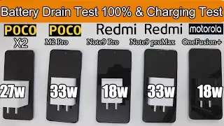 Poco M2 Pro vs Poco X2 vs Motorola One Fusion++ vs Note 9 pro Max vs Note 9 pro Battery Comparision