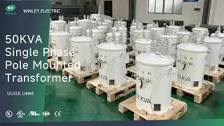50Kva pole mounted transformer 12.47Kv to 277V oil filled distribution electric pole transformer