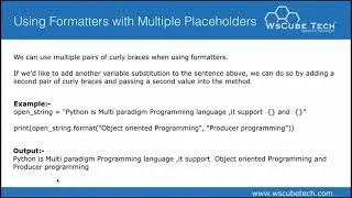 #40 Python String Format || Python Tutorial For Beginners In Hindi || @digitalfeatures