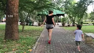 Socks and high heels. Walk in the park.