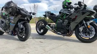 Kawasaki Ninja H2 vs Kawasaki ZX10R vs Yamaha R1M - The Streets