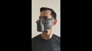 Маска, напечатанная на 3D-принтере, вдохновленная фильмом &laquo;Хищник&raquo;.