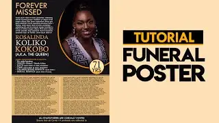 How to DESIGN FUNERAL POSTER / OBITUARY