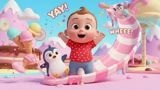 Penguin Ice Cream Slide Song for Kids | Fun Animal & Food Nursery Rhymes 🐧🍦🎶