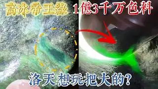 洛天豪擲1.3億拿下高貨色料，博出一包高冰帝王綠，價值潛力巨大！#翡翠 #翡翠原石 #冰种翡翠  #翡翠原石直播 #翡翠原石價格