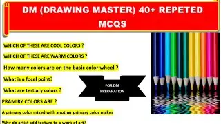 Dm drawing master 40 important mcqs  Dm and fine arts most repeated msqs