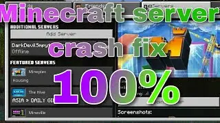how to fix Minecraft server crash while joining 🔥😱