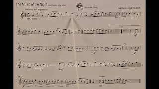 The Music of the Night by Andrew Lloyd Webber piano accompaniment at rehearsal speed