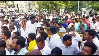 Priyank Kharge Followers And Congress leaders Protest At SP Office & Submitted Memorandum